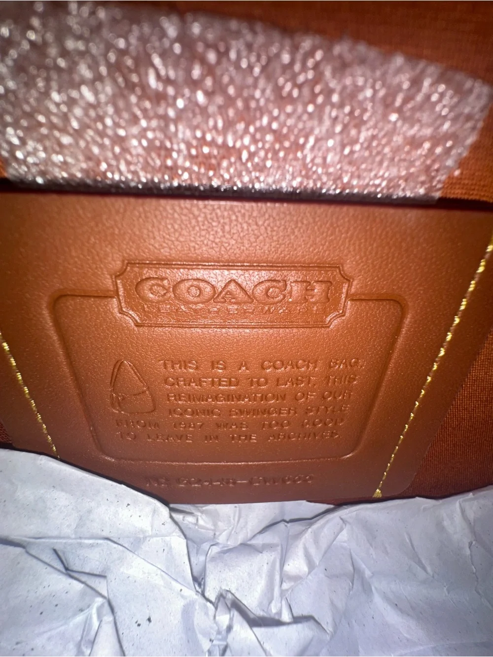 Coach Swinger Crystal Signature Jacquard FULL SIZE - Picture 11 of 12